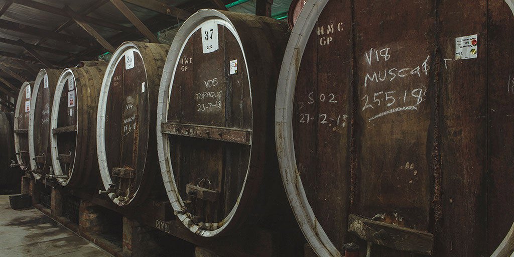 Large wine barrels